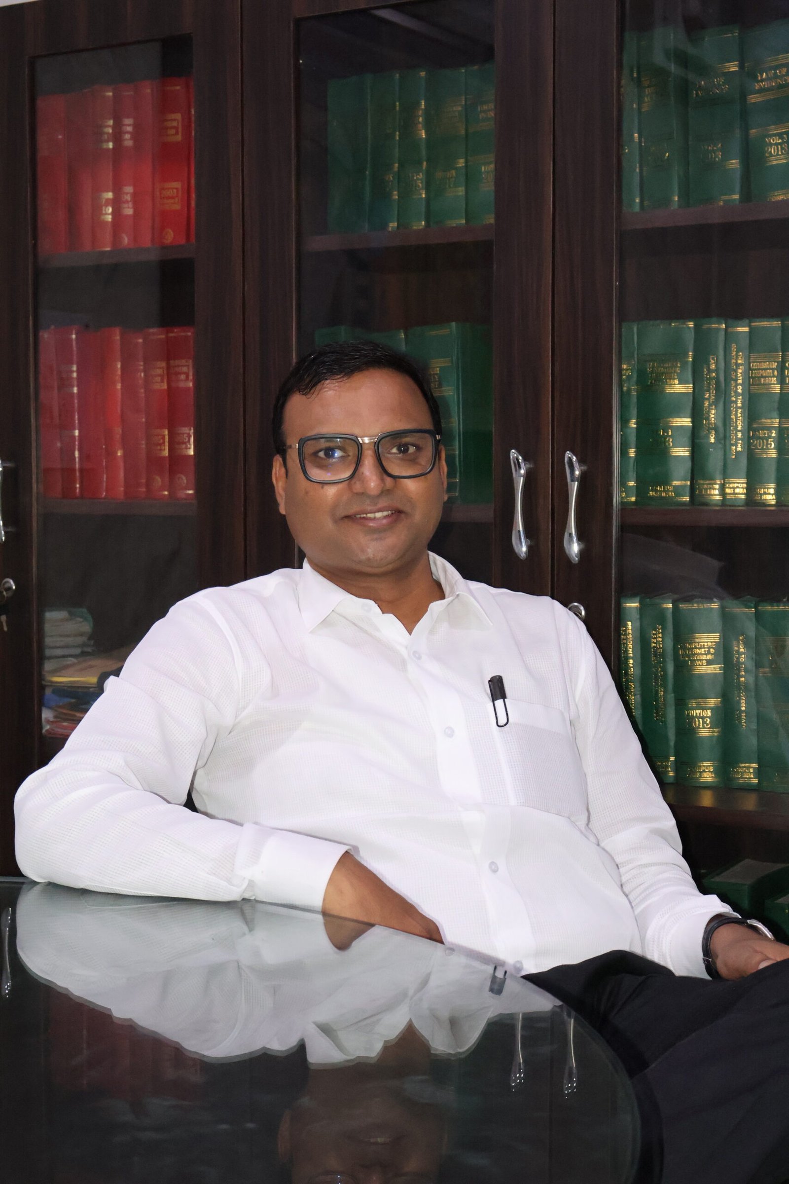 Advocate Kamlesh Kumar Mishra at his office