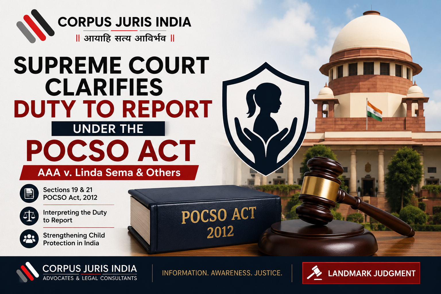 Supreme Court of India judgment in AAA v. Linda Sema & Others clarifying the duty to report under Sections 19 and 21 of the POCSO Act, 2012.