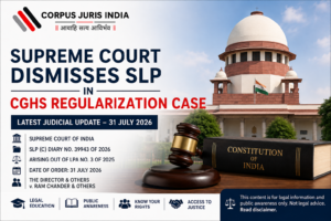 Supreme Court of India dismisses SLP in the CGHS Regularization Case arising out of LPA No. 3 of 2025 by order dated 31 July 2026.